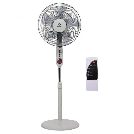 15" 5 Blades 3 Mode Height Adjustable Remote Control Pedestal Fan