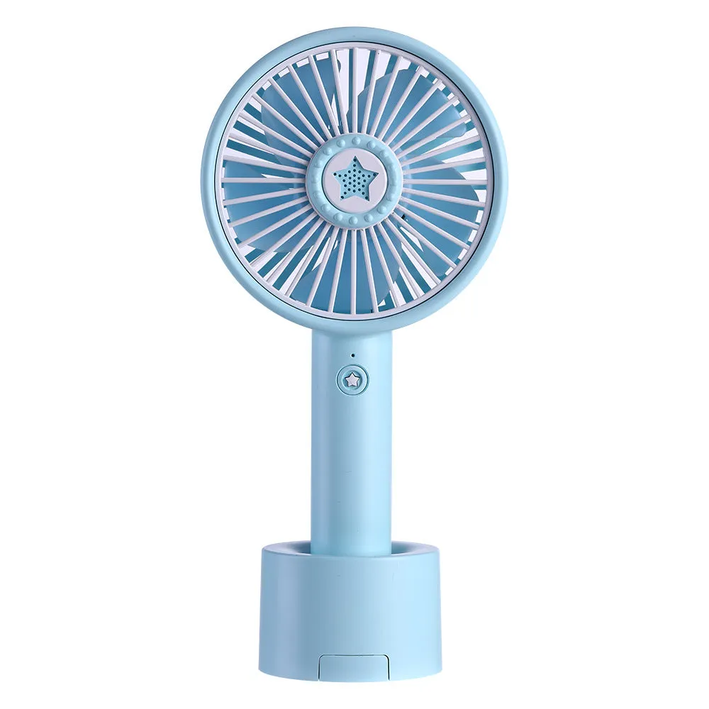 2021 New Lucky Star Aromatherapy USB Small Handheld Fan Mobile Phone Holder Desktop Charging