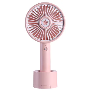 2021 New Lucky Star Aromatherapy USB Small Handheld Fan Mobile Phone Holder Desktop Charging