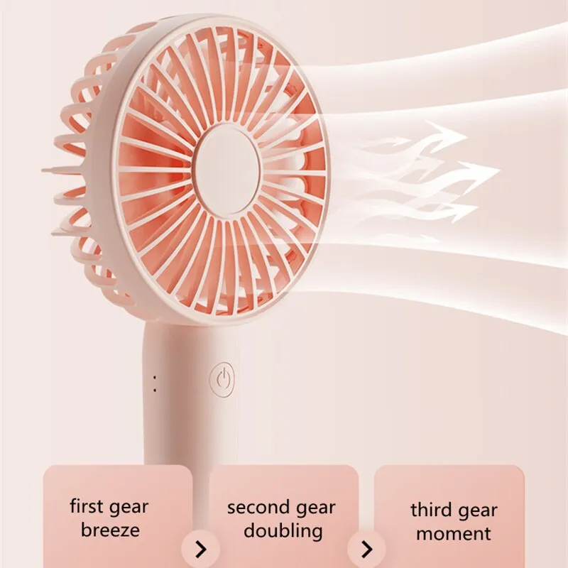 2023 New Portable Fan 2000mAh Rechargeable Handheld Fan Mini Usb Fan for Camping Mini Portable Air C