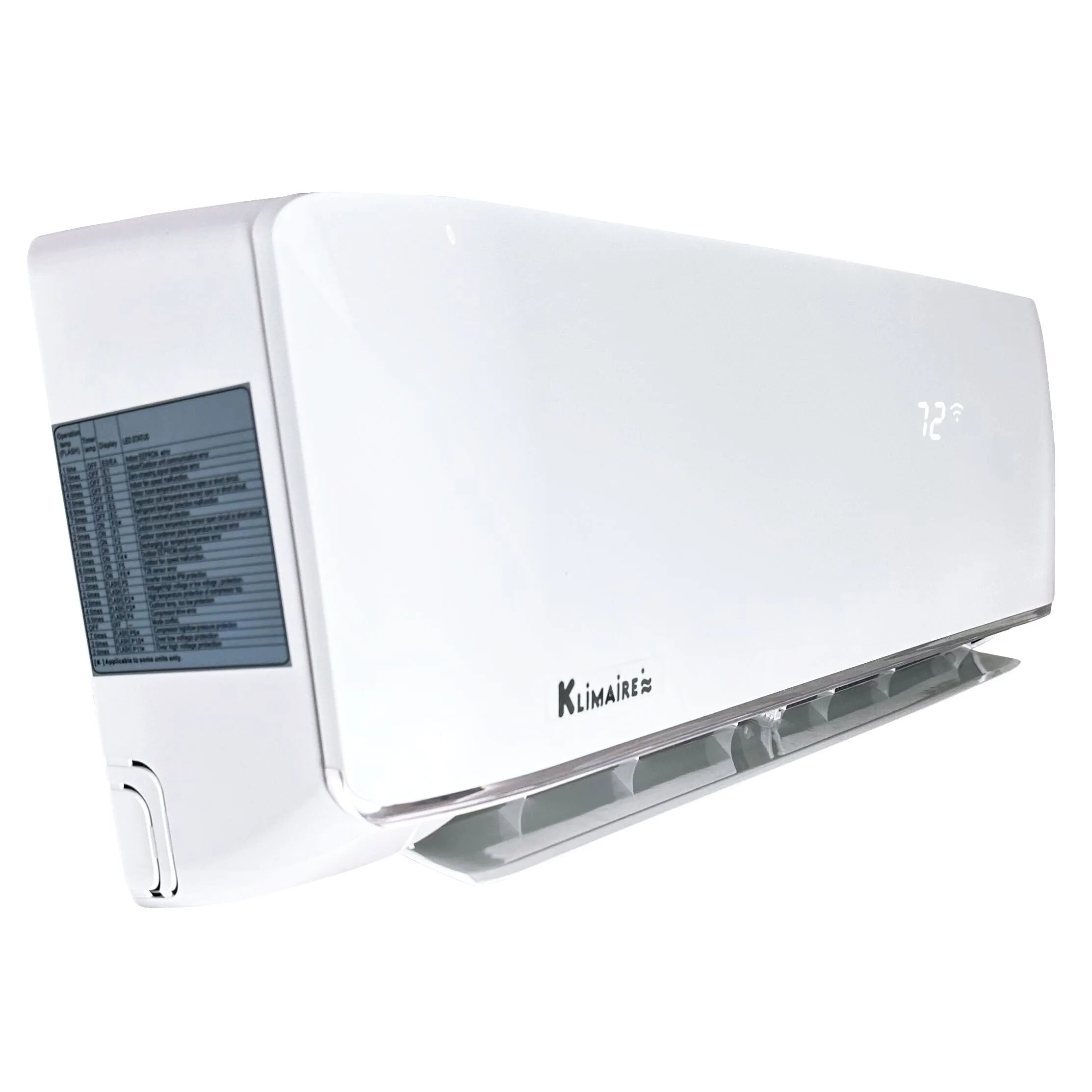 4-Zone Klimaire 21.1 SEER2 Multi Split Wall Mount Floor-ceiling Air Conditioner Heat Pump System 12 12 18 18