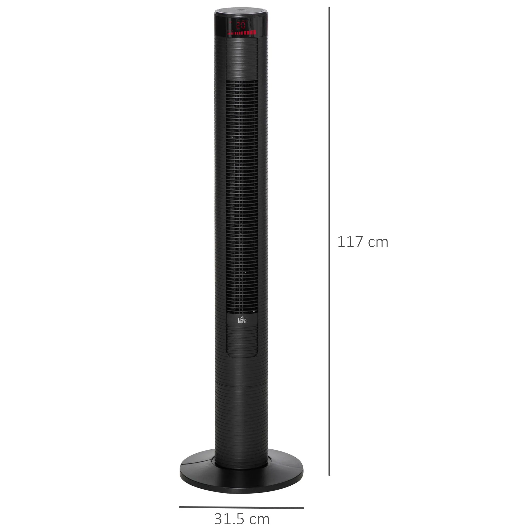 46" Tower Fan w/ Remote Control, 12H Timer, 3 Speed, 4 Modes, Quiet Cooling Fans, Electric Floor Standing Fan for Home Bedroom Office, Black