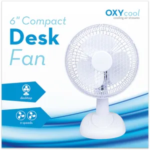 6" Desk Fan - Portable Quiet Office Home Cooling Air Circulator Adjustable Tilting