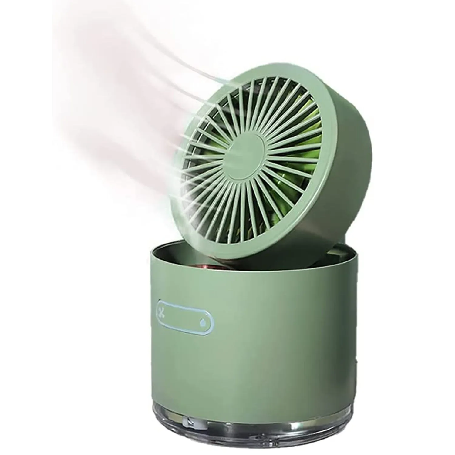 7615 Mini Desktop Cooling Fan, Automatic Shaking Head Rotating Spray humidifier Fan Water Cooling Small Fan Desktop Mini air Conditioning Fan with Small Water Tank (Battery Not Include)