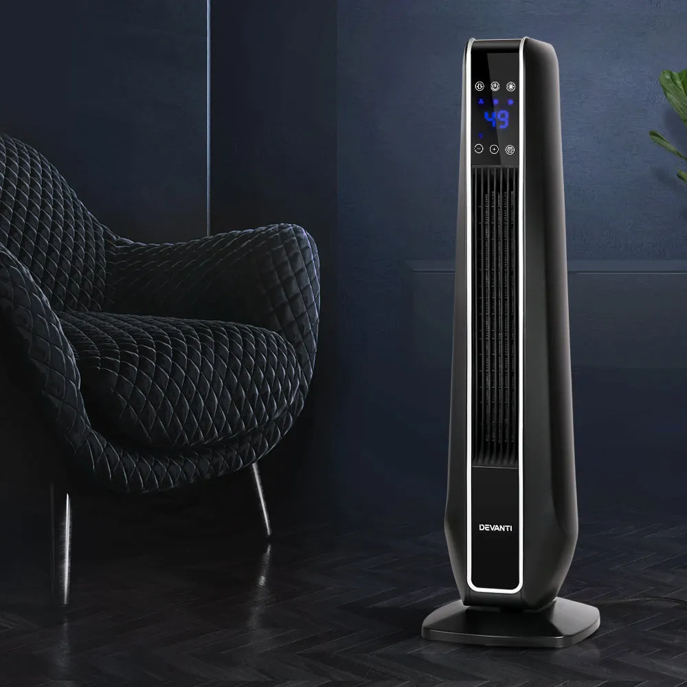 Adjustable Ceramic Tower Heater 2400W, LED Display - Devanti