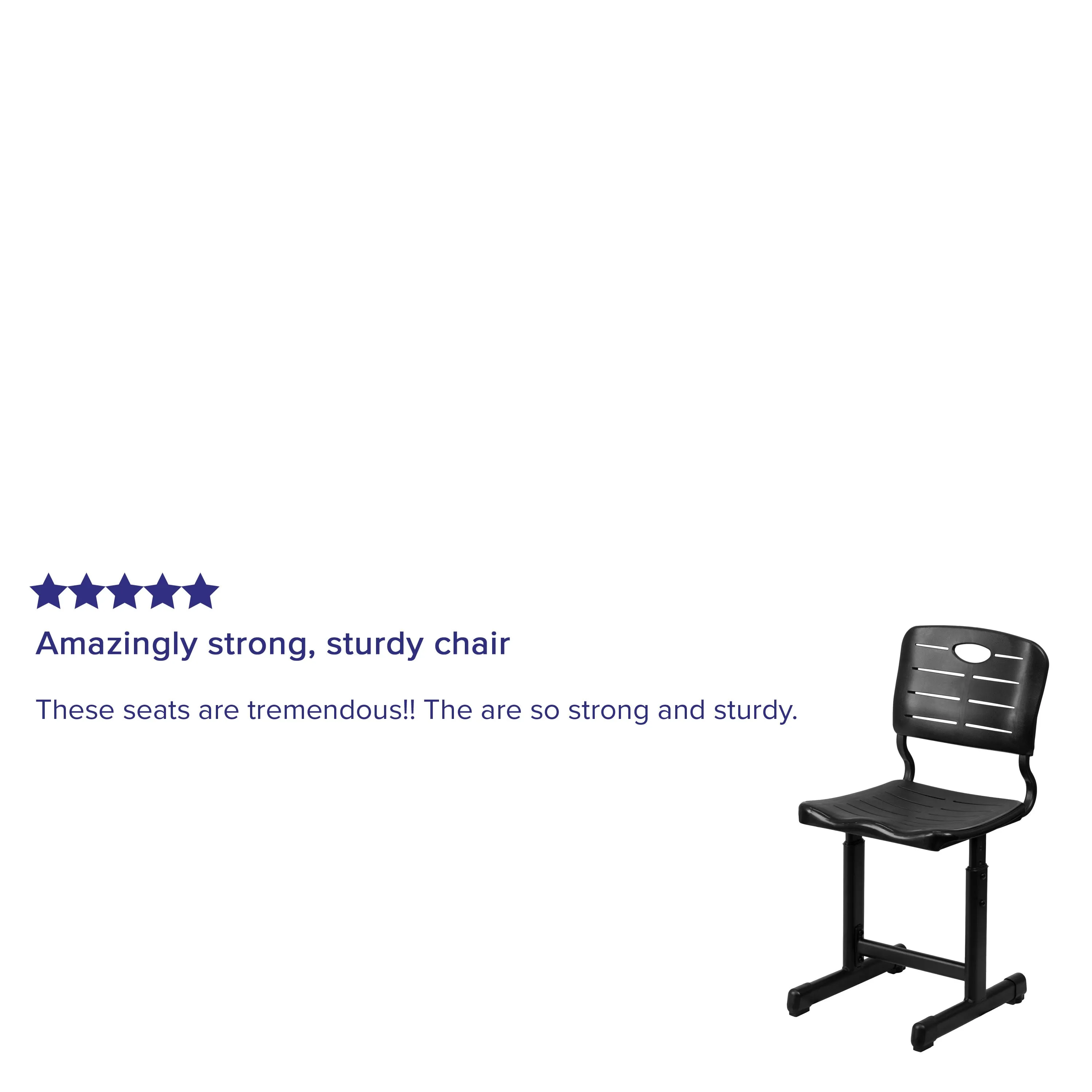 Adjustable Height Student Chair with Pedestal Frame