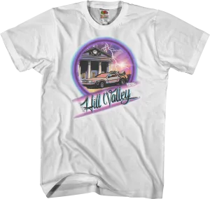 Airbrush Hill Valley Back To The Future T-Shirt