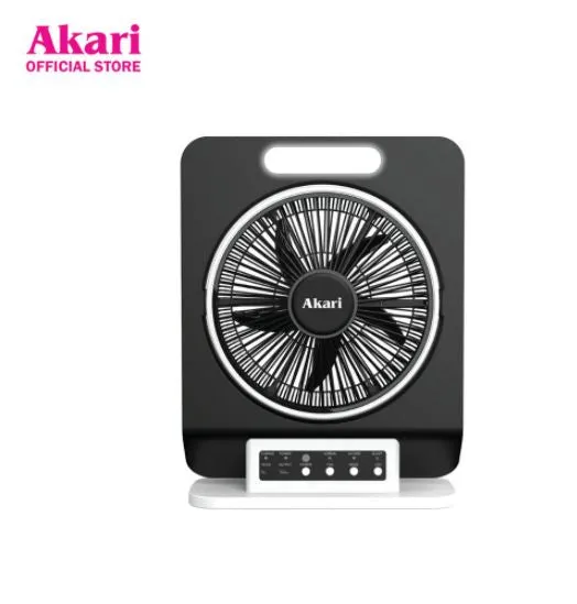 Akari 12 Rechargeable Jumbo Box Fan w/ LED Light (ARBF-5913)