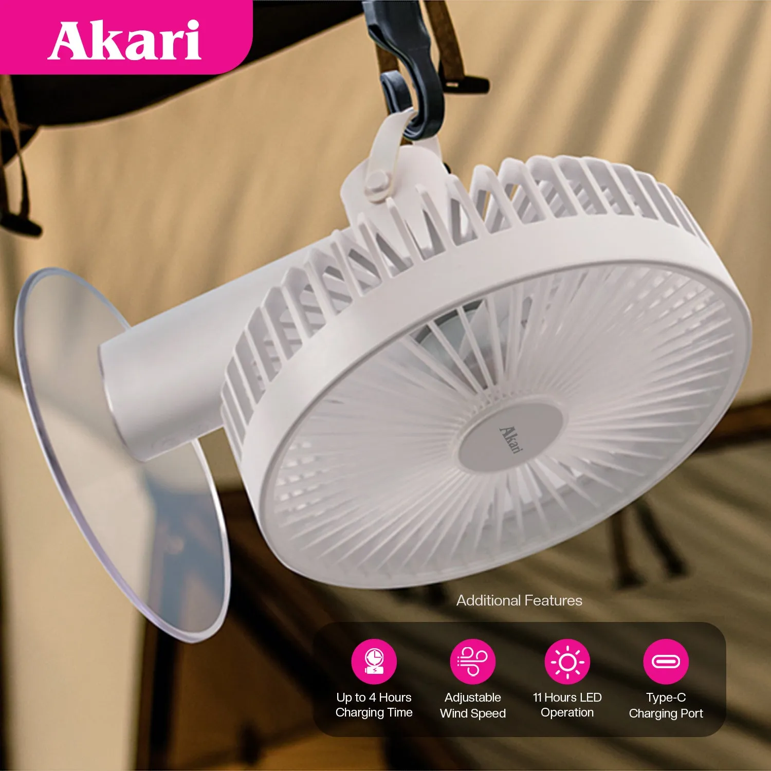 Akari Rechargeable Luscent Fan (ARF-134)