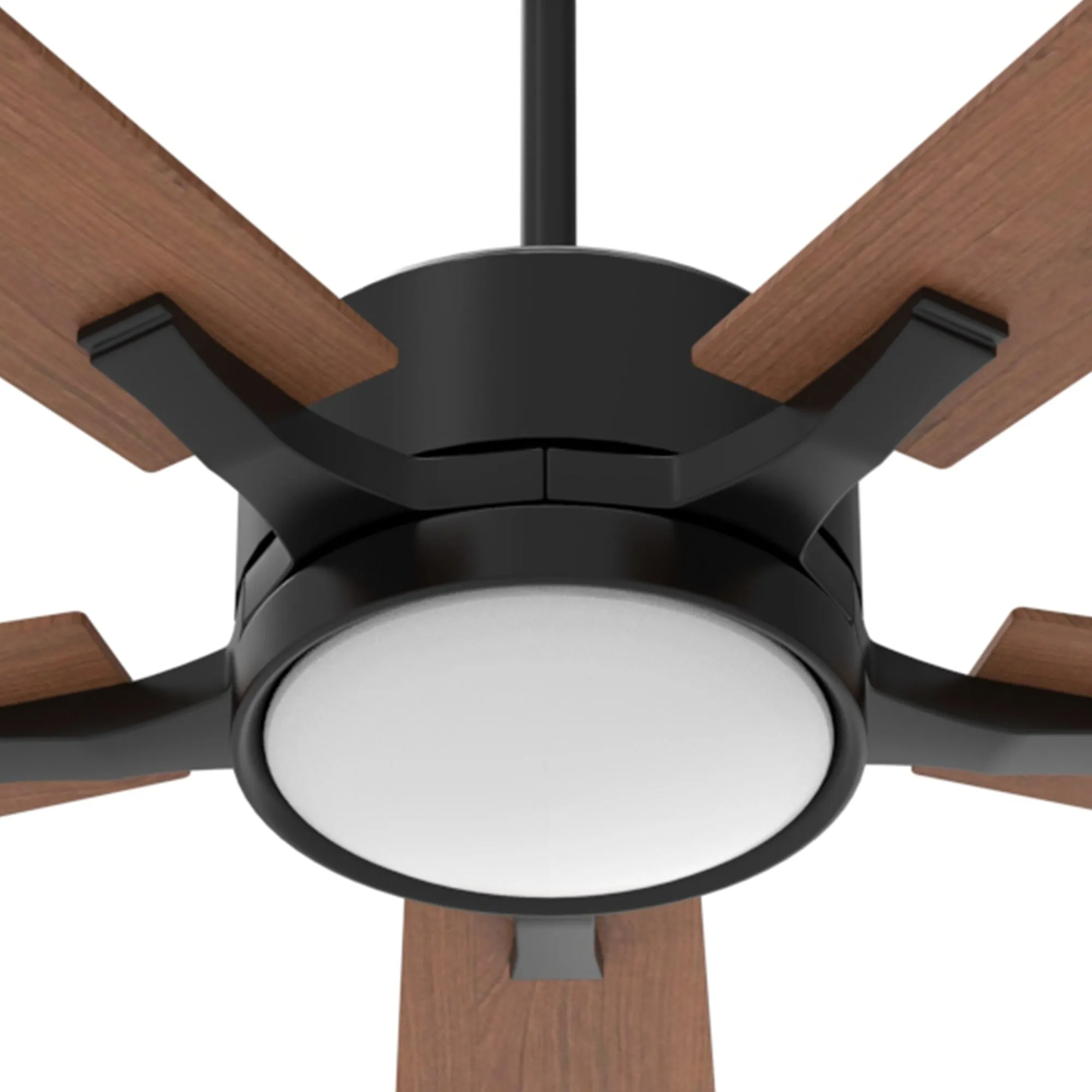 APPLETON 56 inch 5-Blade Smart Ceiling Fan with LED Light Kit & Remote Control - Black/Dark Wood