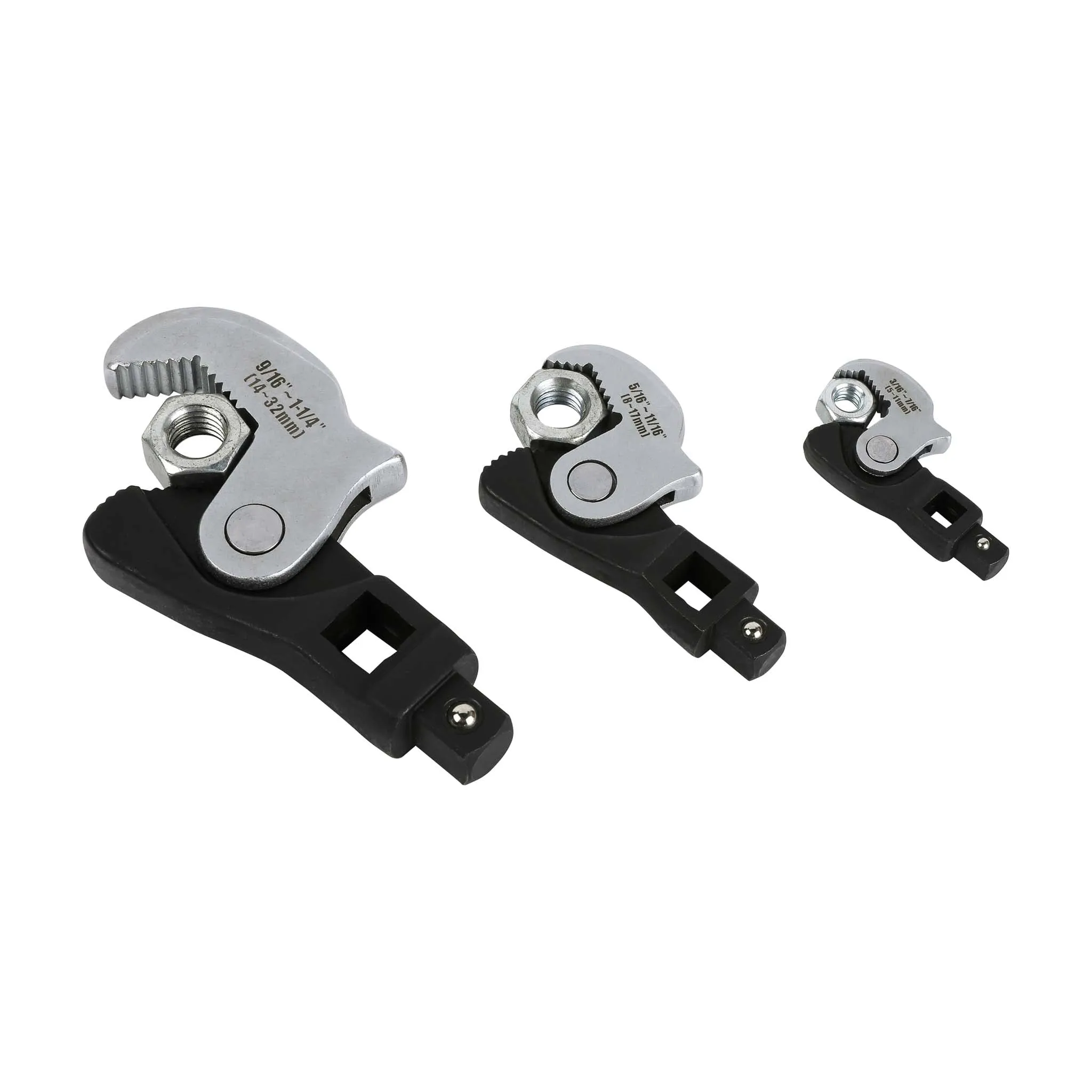 ARES 33009 - 3-Piece Spring Loaded Auto Adjusting Crowfoot Wrench Set