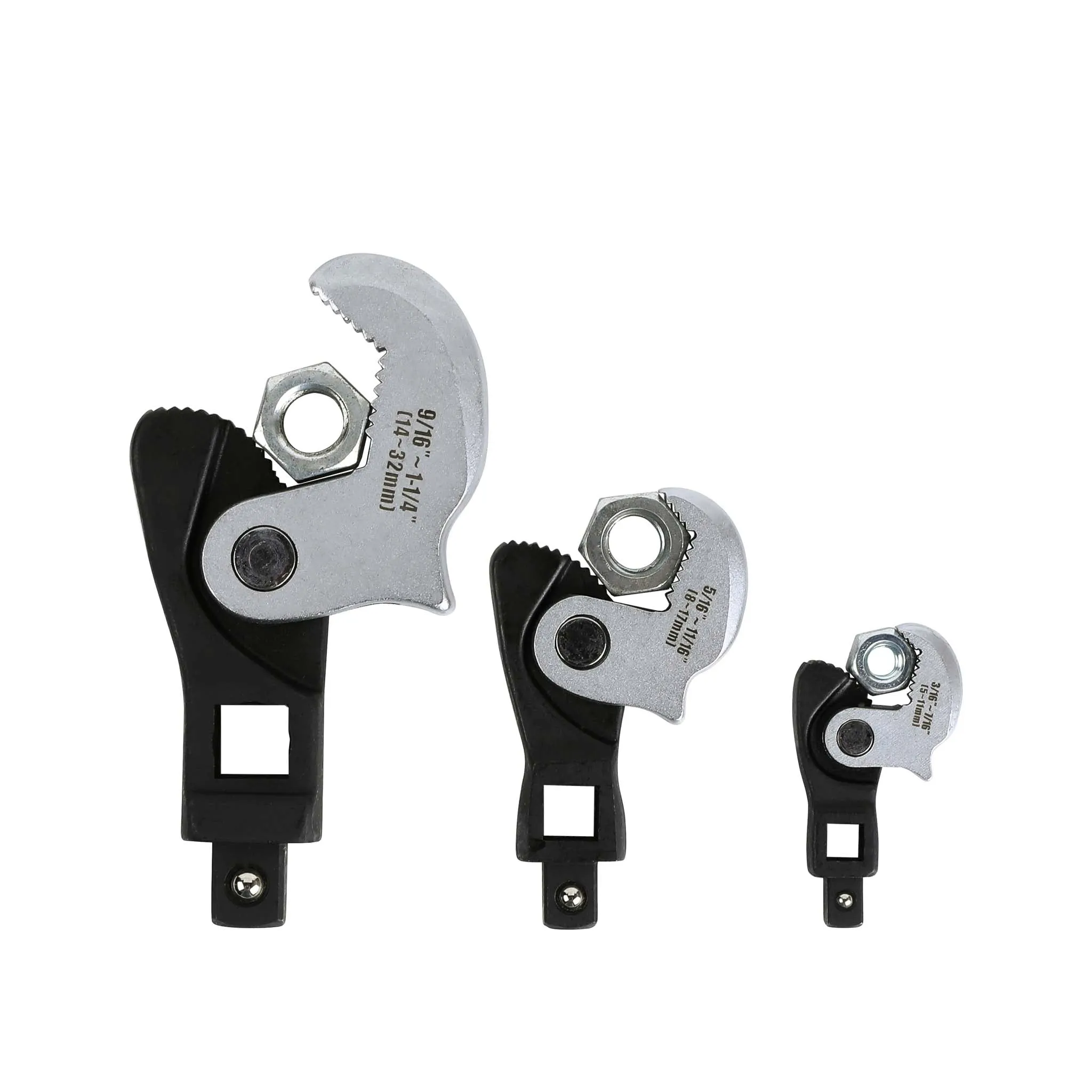 ARES 33009 - 3-Piece Spring Loaded Auto Adjusting Crowfoot Wrench Set