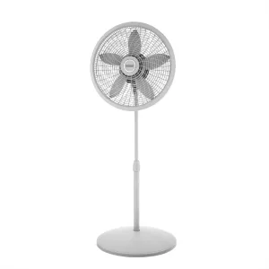 Arlec 45cm White Pedestal Fan - Powerful 85W Motor with 100% Copper Winding, 3 Adjustable Speed Settings for Ultimate Comfort