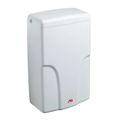 ASI® 0196-2-00 TURBO-Pro™ Hand Dryer - White Steel Cover High-Speed Automatic HEPA Surface-Mounted ADA Compliant 208V-240V