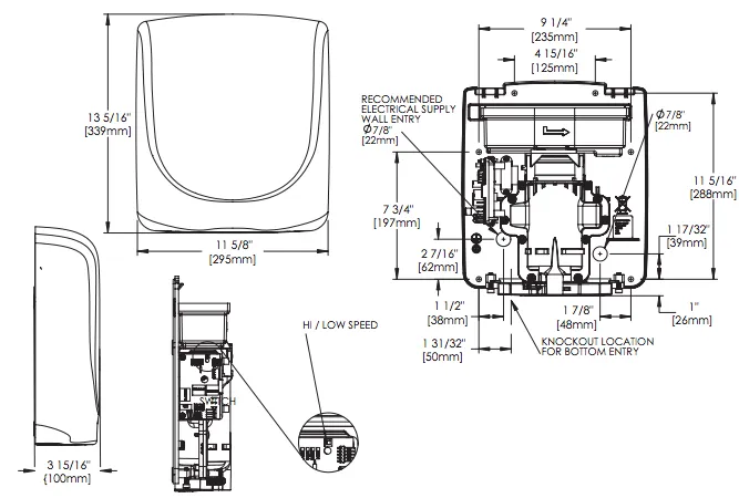 AXT-DW, eXtremeAir ADA American Dryer Aluminum White Epoxy Universal Voltage ADA