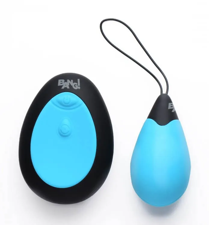 Bang! 10X Vibrating Silicone Egg with Remote Blue