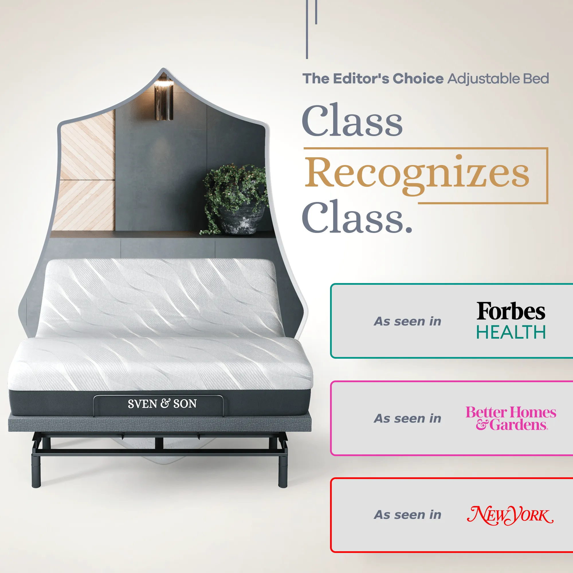 Bliss Series Adjustable Bed Base   Choice of Mattress Bundle