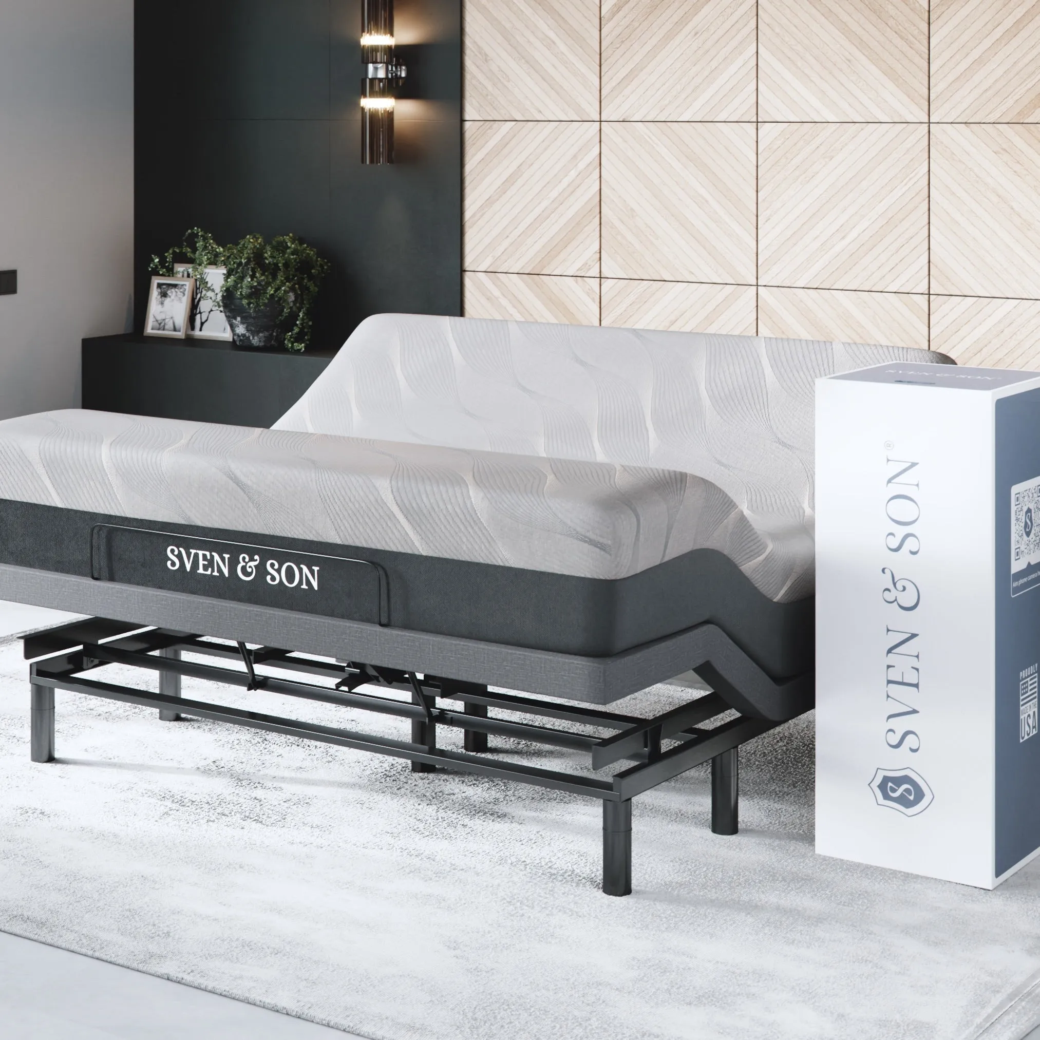 Bliss Series Adjustable Bed Base   Choice of Mattress Bundle