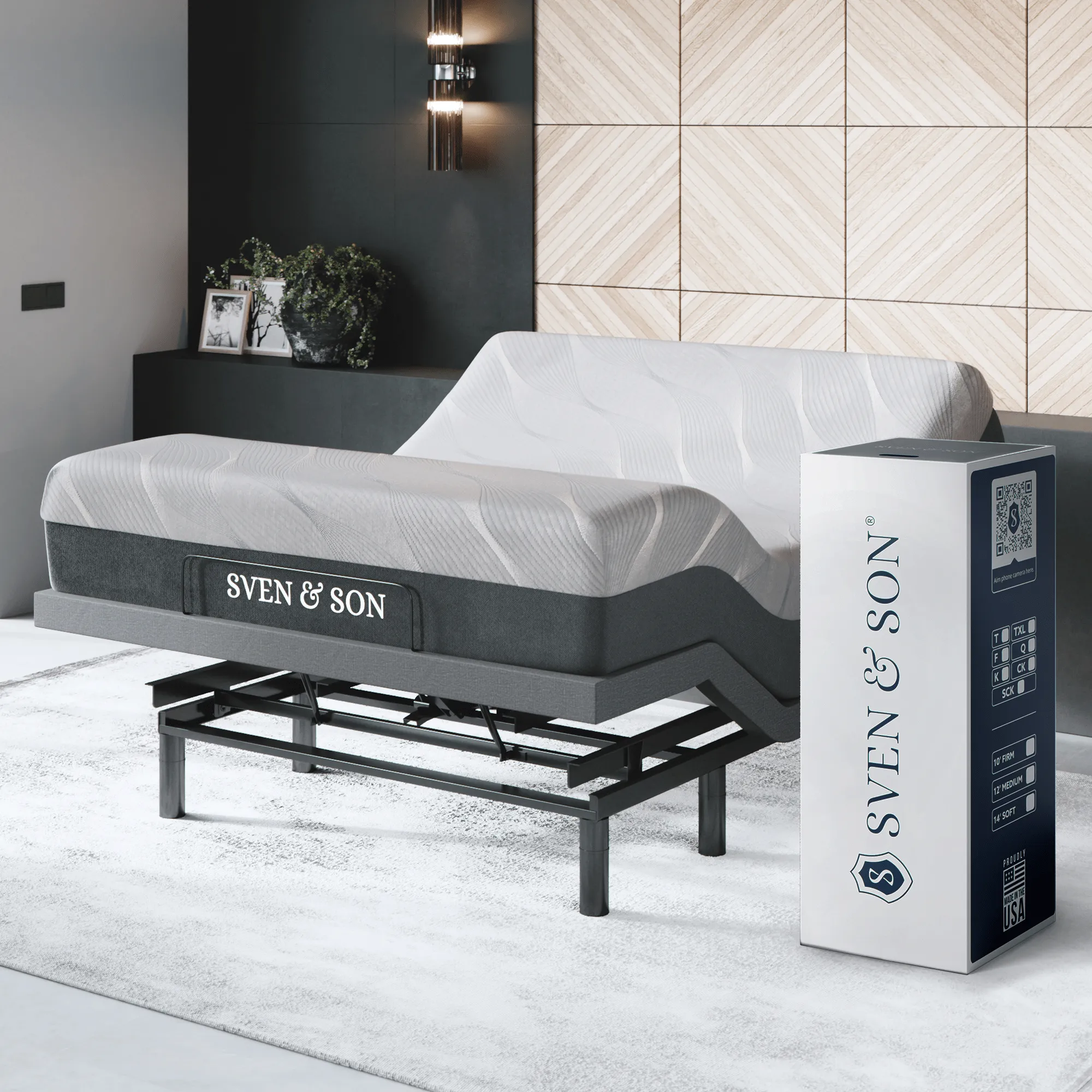 Bliss Series Adjustable Bed Base   Choice of Mattress Bundle