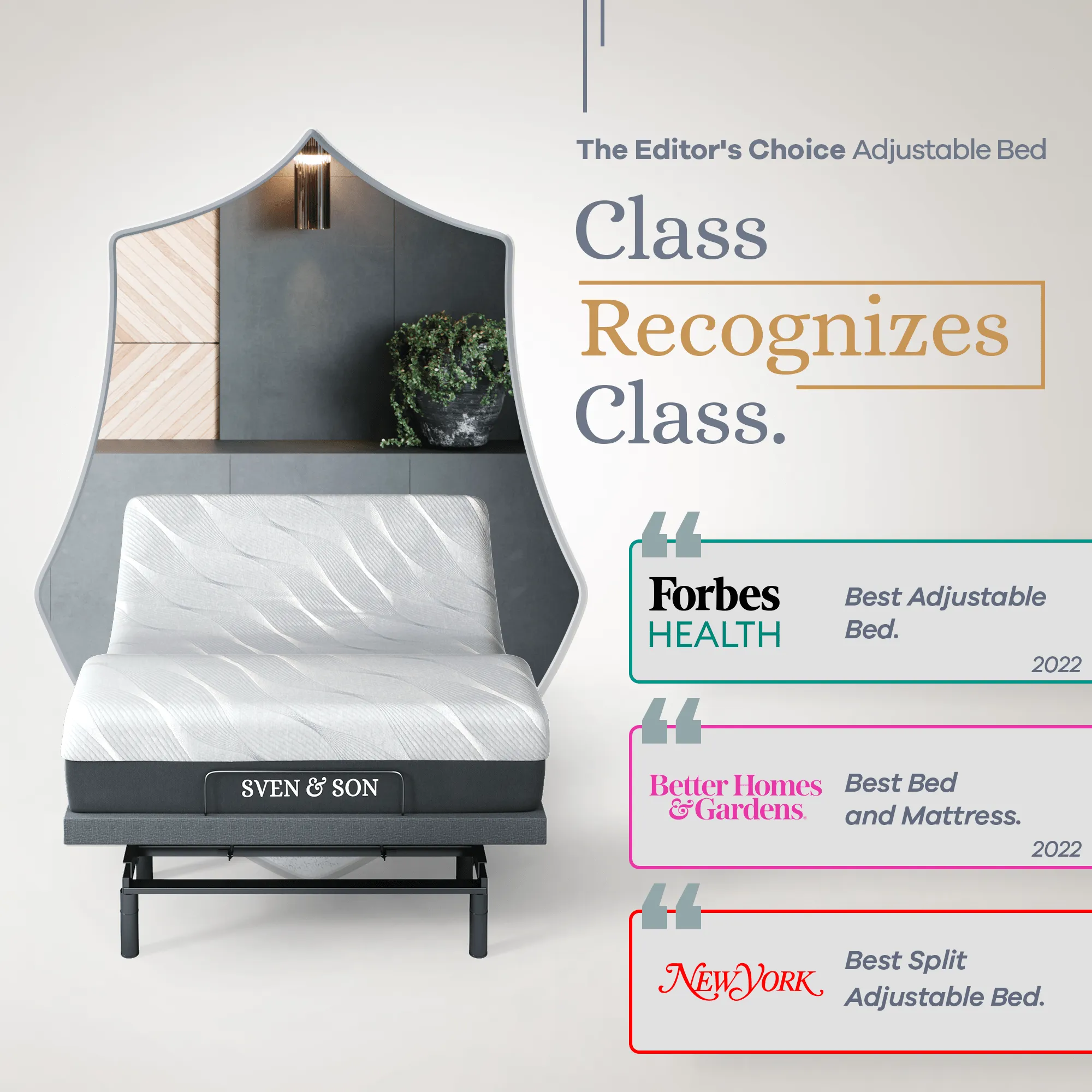 Bliss Series Adjustable Bed Base   Choice of Mattress Bundle