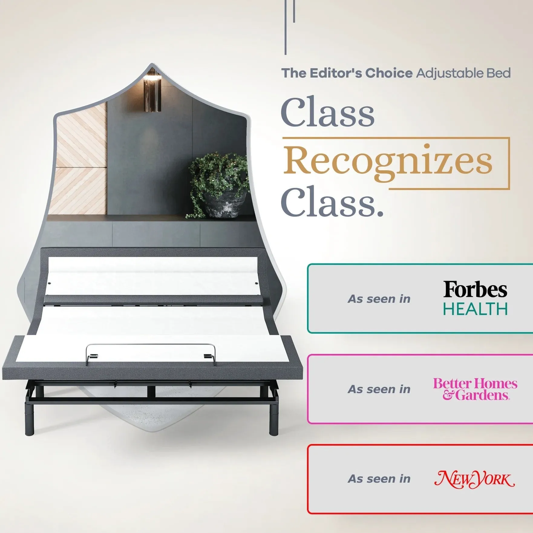 Bliss Series Adjustable Bed Base   Choice of Mattress Bundle