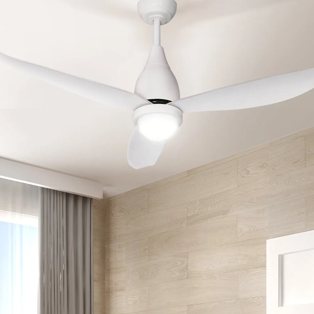 Devanti 52'' Ceiling Fan DC Motor LED Light Remote Control - White