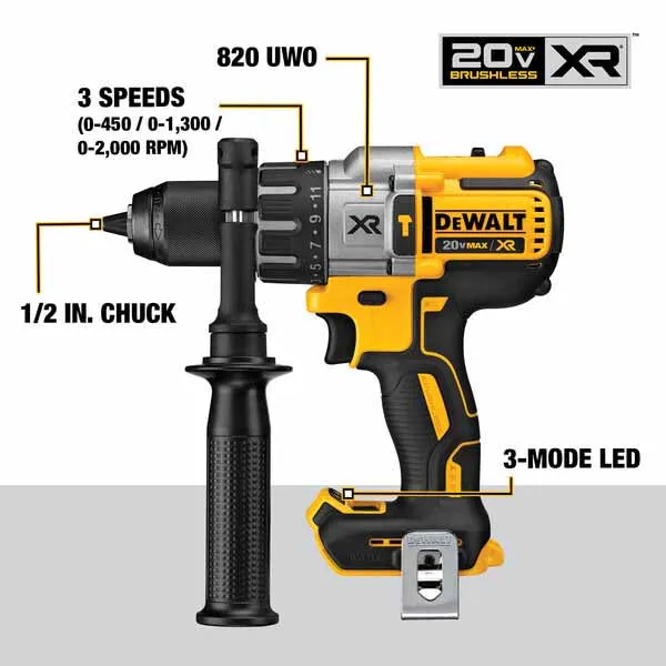 DeWalt DCK299P2 20V Li-Ion Brushless Hammerdrill / Impact Kit 5.0Ah, Case