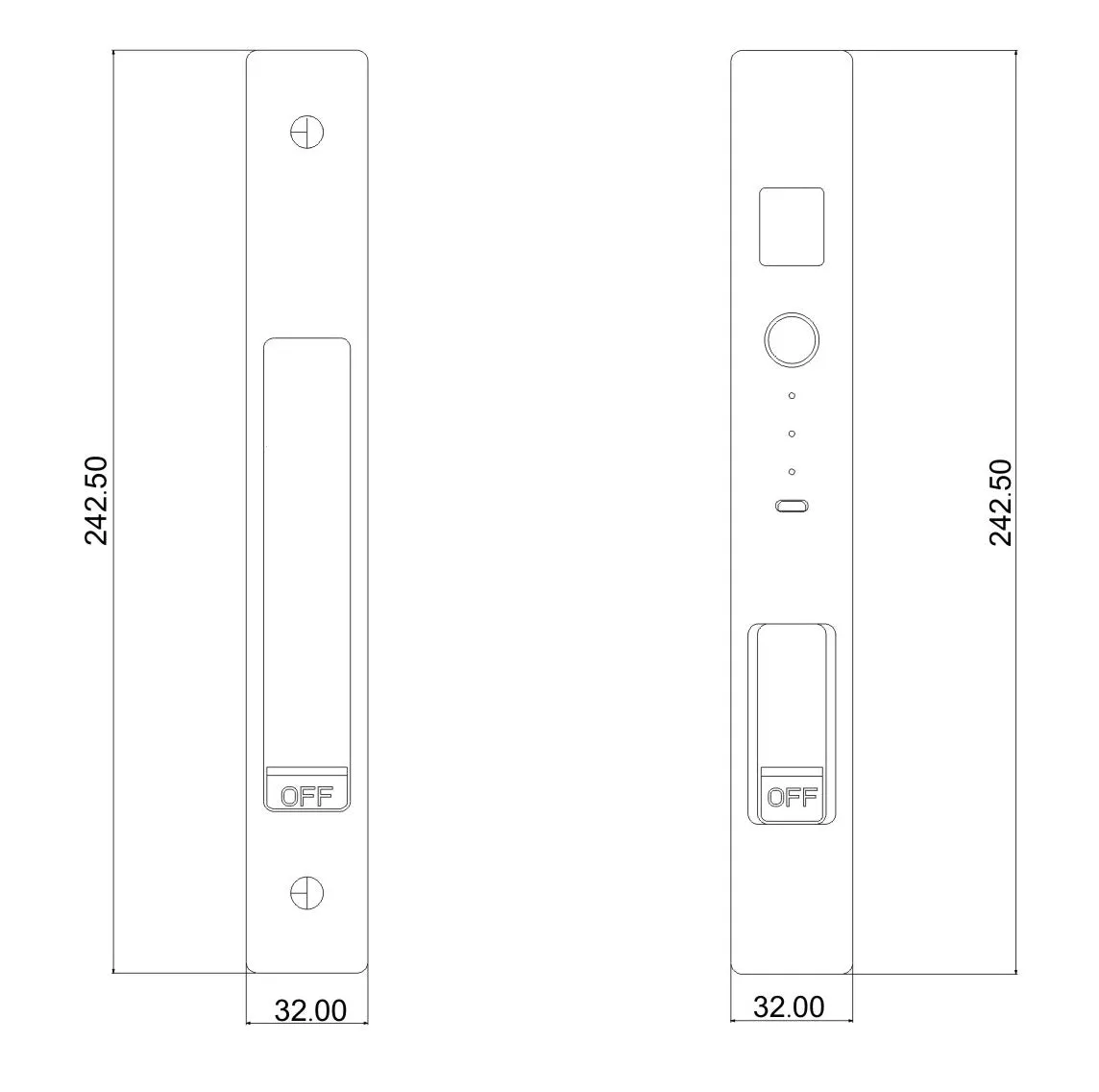 DH601 Ultra slim Smart Lock for Sliding door