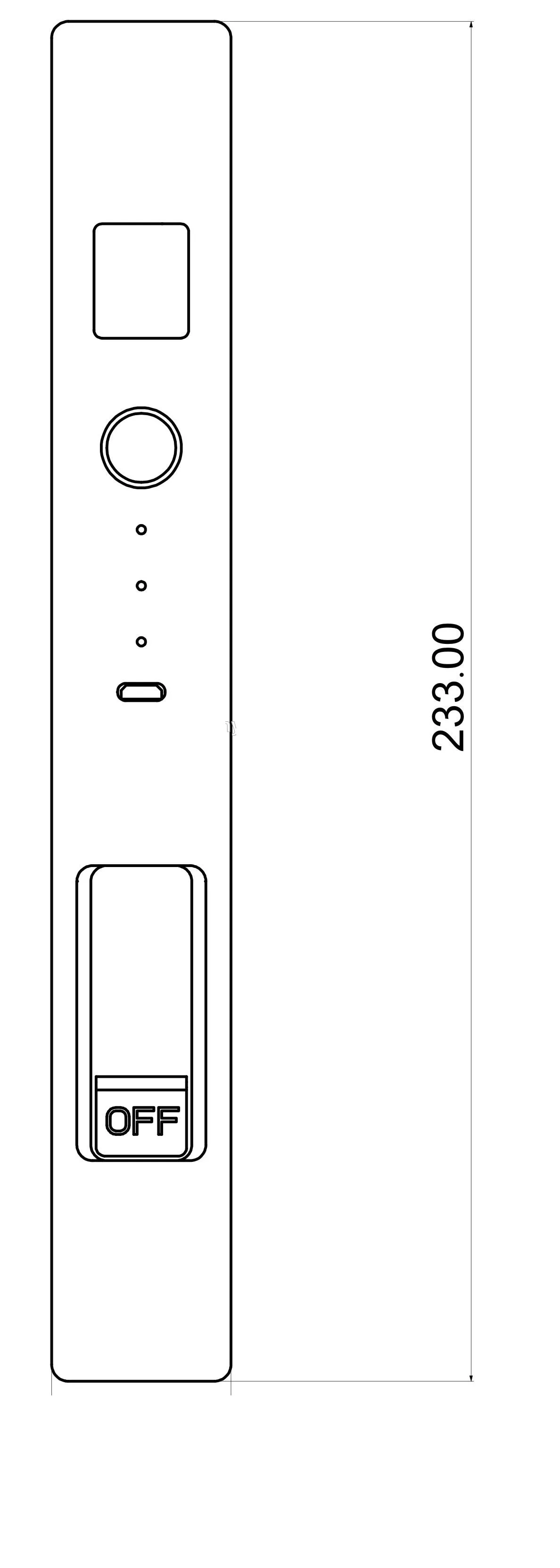 DH601 Ultra slim Smart Lock for Sliding door