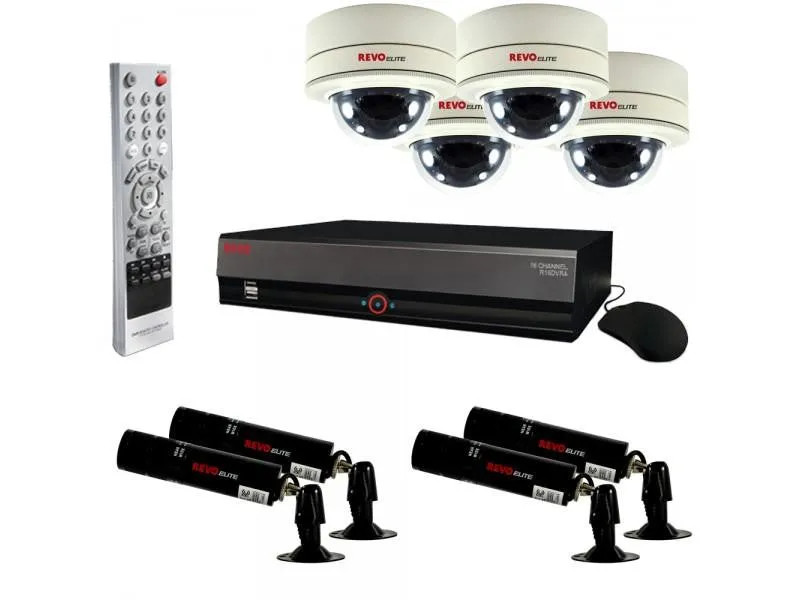 High-Performance Elite System: 16-Channel DVR with 4TB Storage & 8 Cameras for Enhanced Security