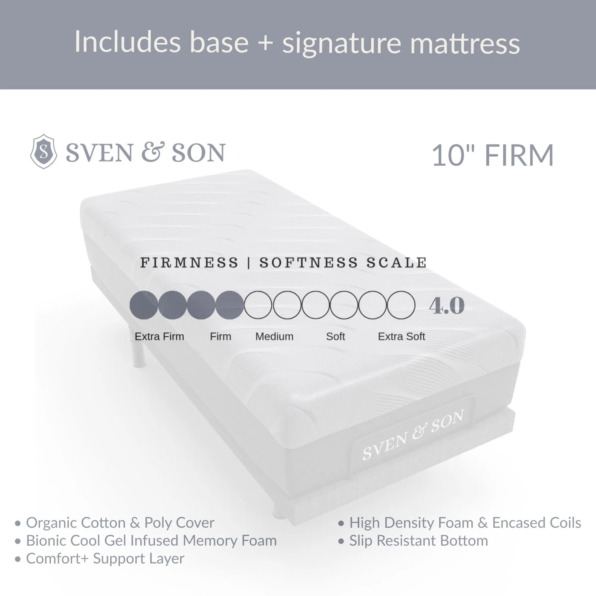 Essential Series Adjustable Bed Base   Choice of Mattress Bundle