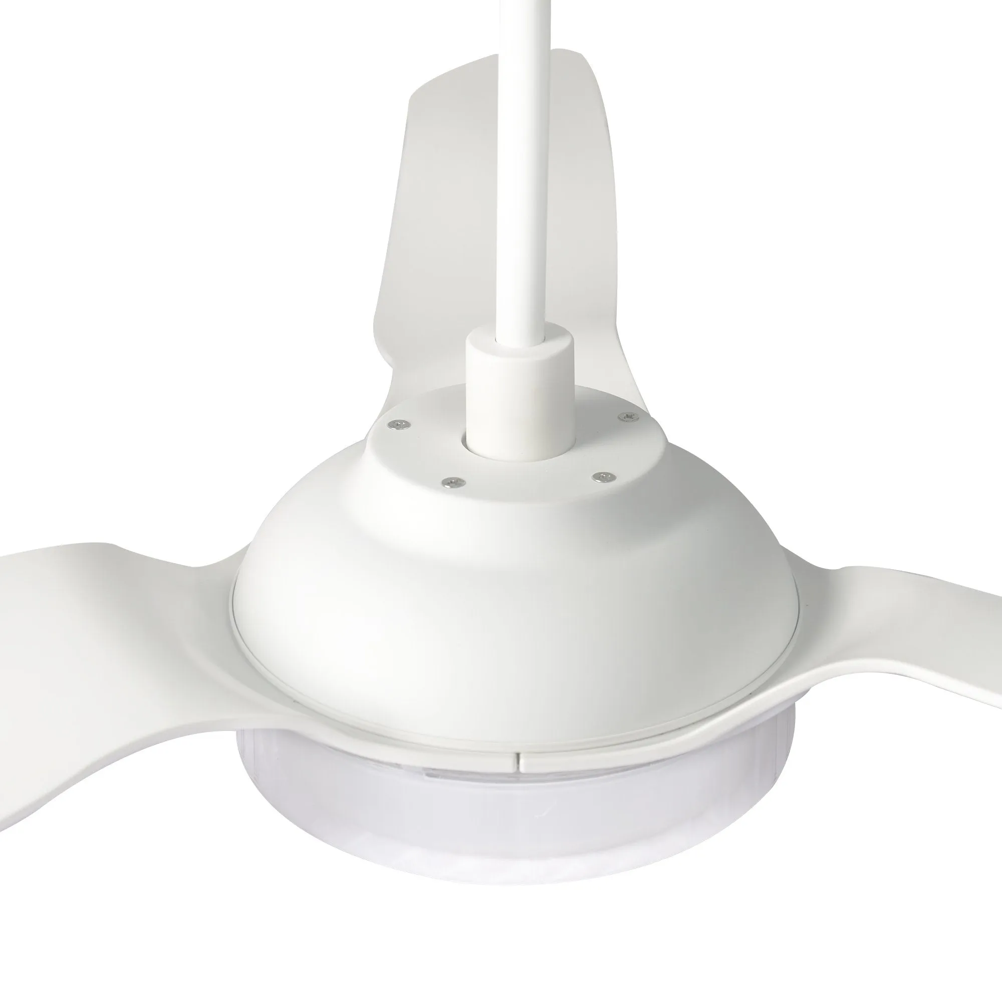 FLETCHER 56 inch 3-Blade Smart Ceiling Fan with LED Light Kit & Remote - White/White (Set of 2)