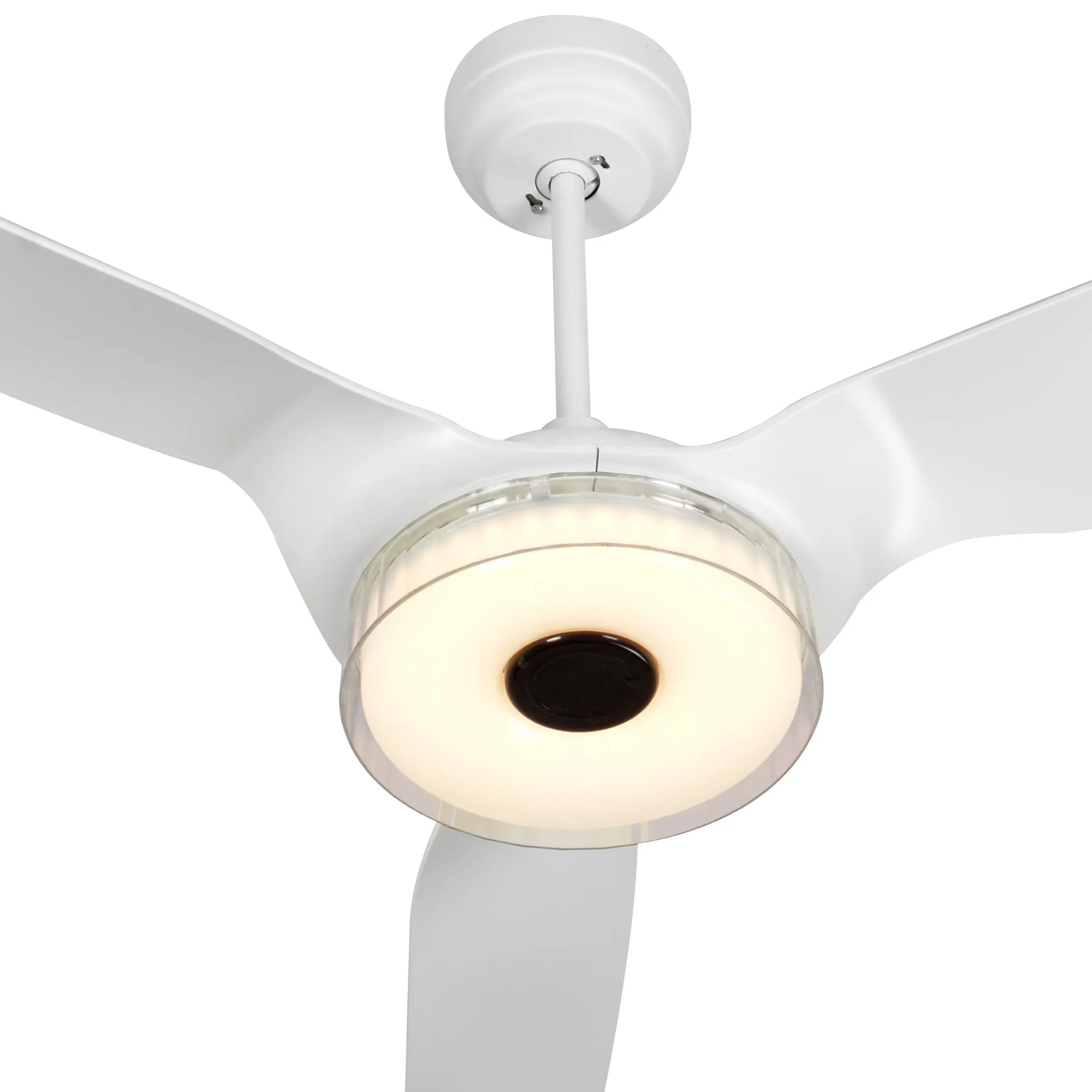 FLETCHER 56 inch 3-Blade Smart Ceiling Fan with LED Light Kit & Remote - White/White (Set of 2)