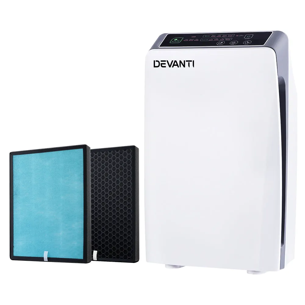 HEPA & Carbon Air Purifier 4 Modes, Ioniser, Remote - Devanti