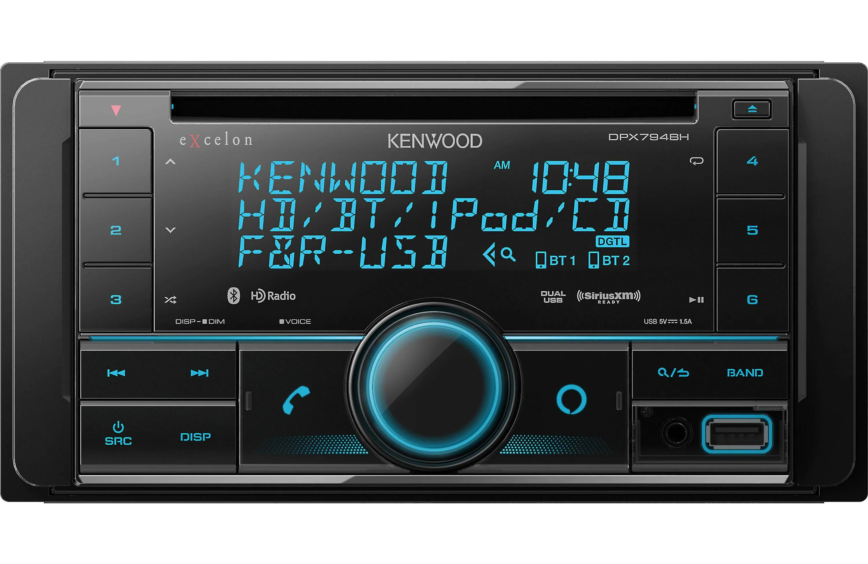 Kenwood Excelon DPX794BH Double Din Car Stereo CD Receiver