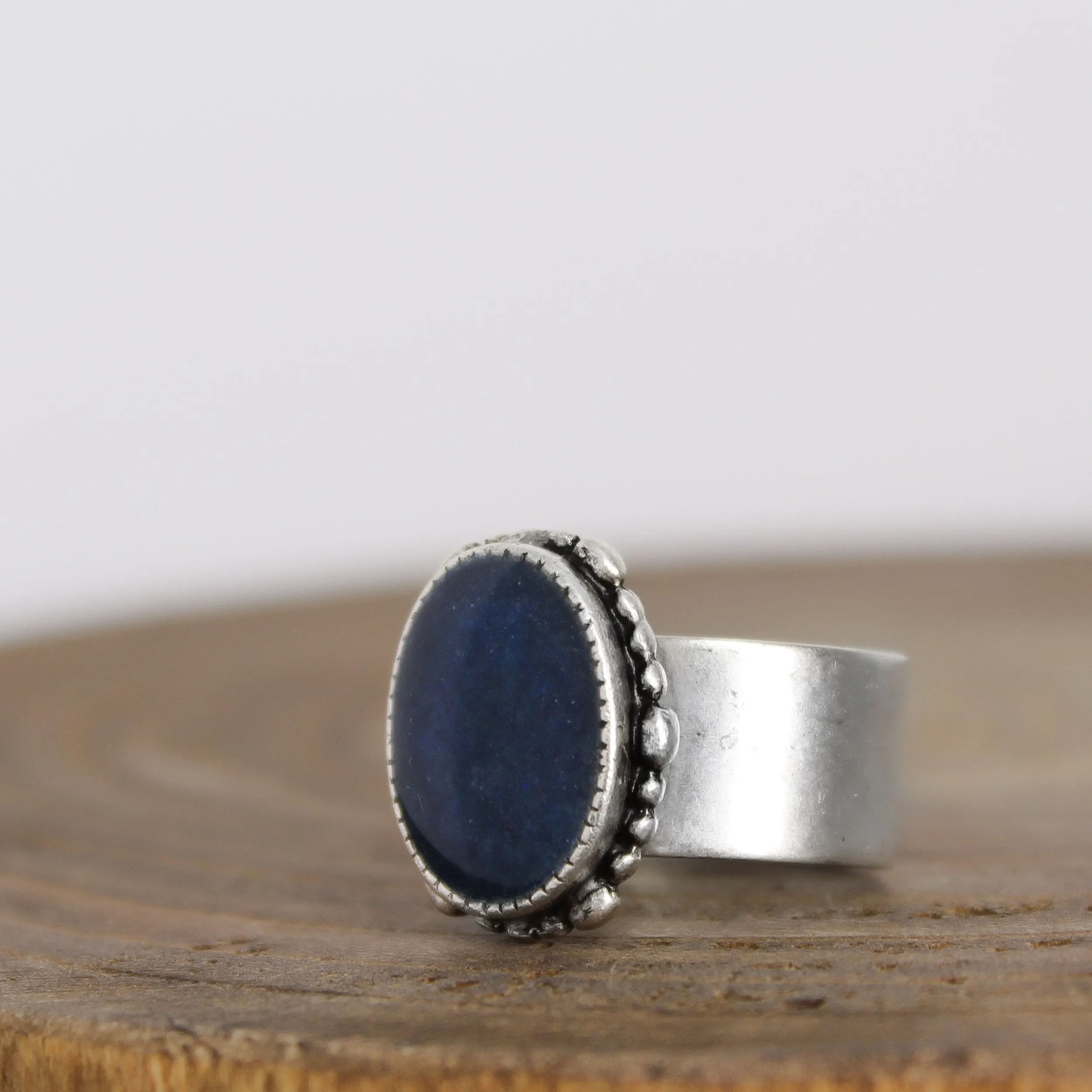 Large Blue Azurite Ring