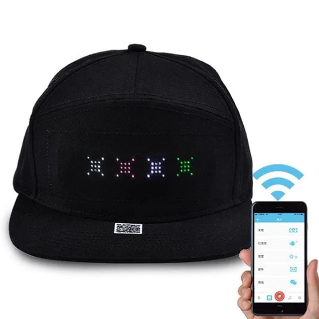 LED Mobile Phone APP Controlled Baseball Cap