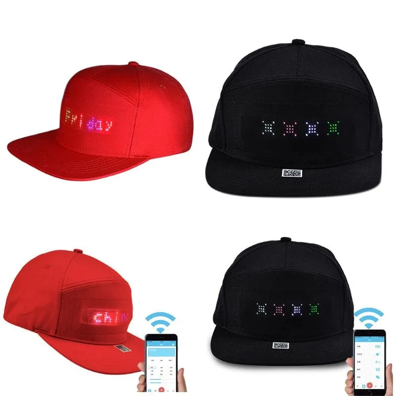 LED Mobile Phone APP Controlled Baseball Cap