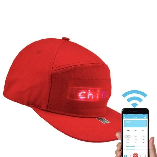 LED Mobile Phone APP Controlled Baseball Cap