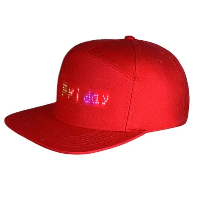 LED Mobile Phone APP Controlled Baseball Cap