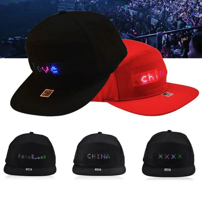 LED Mobile Phone APP Controlled Baseball Cap