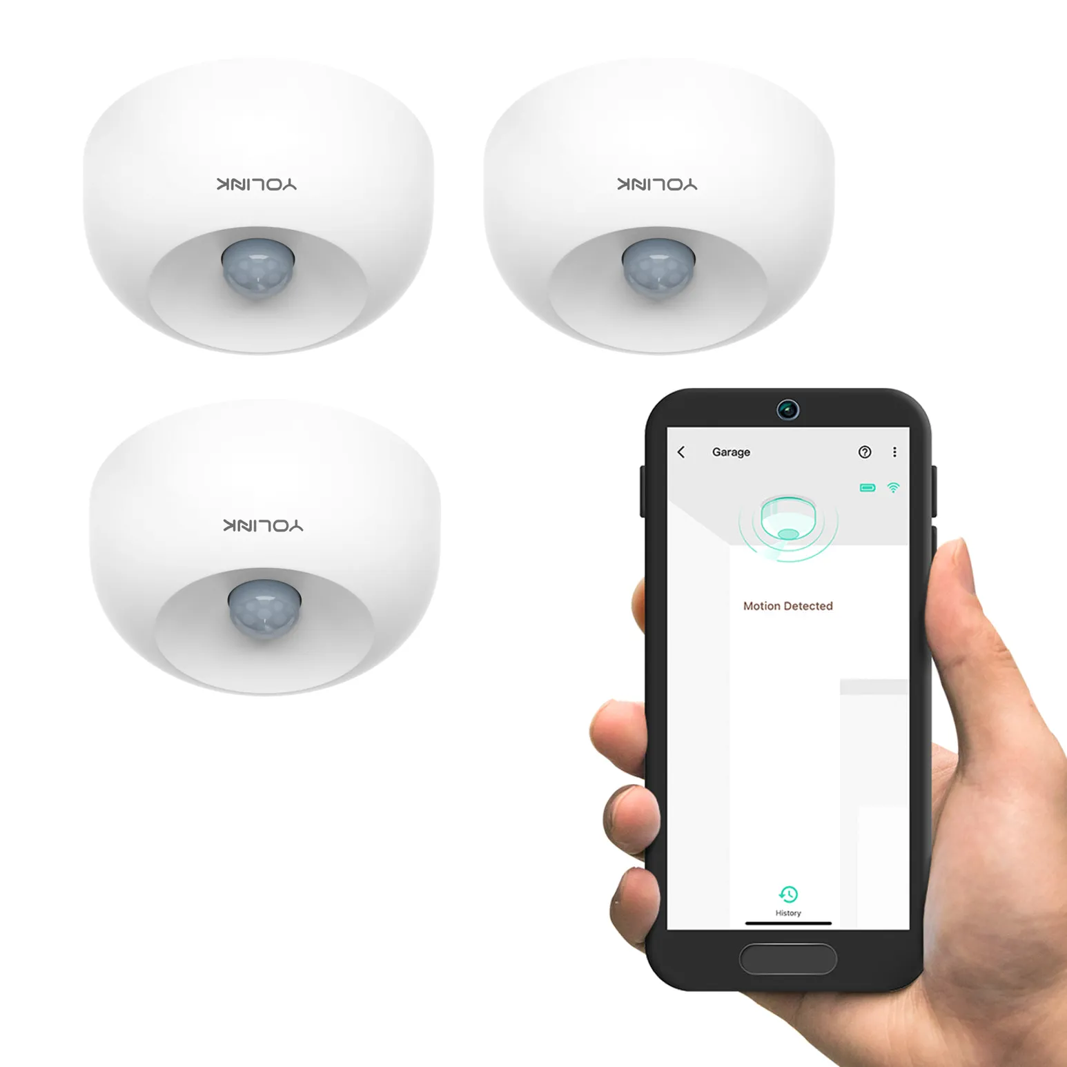 Motion Sensor 3-Pack, YoLink Hub Required!