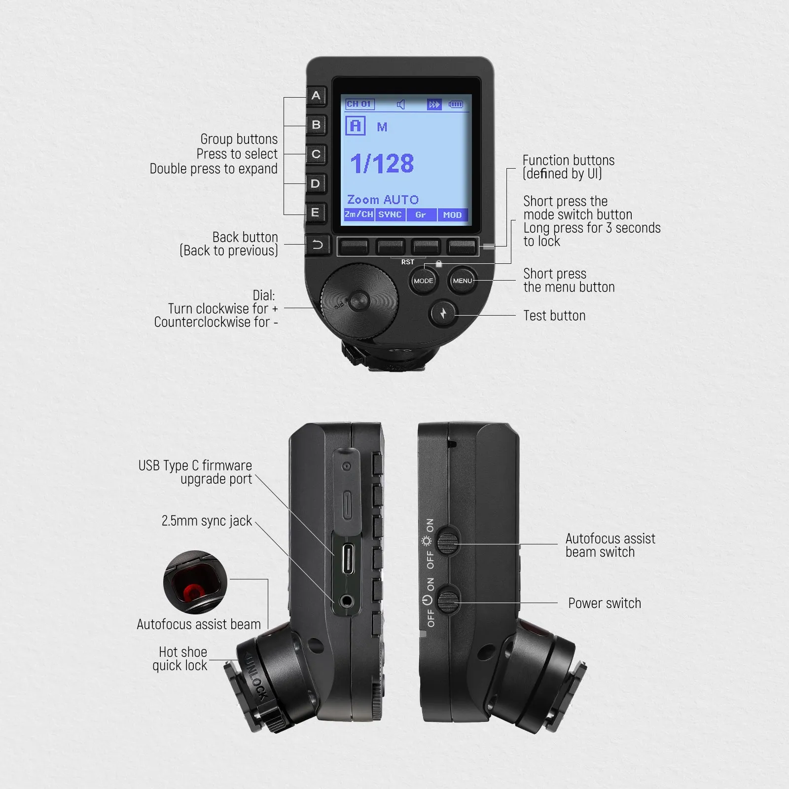 NEEWER QPRO-S TTL Wireless Flash Trigger For Sony Camera