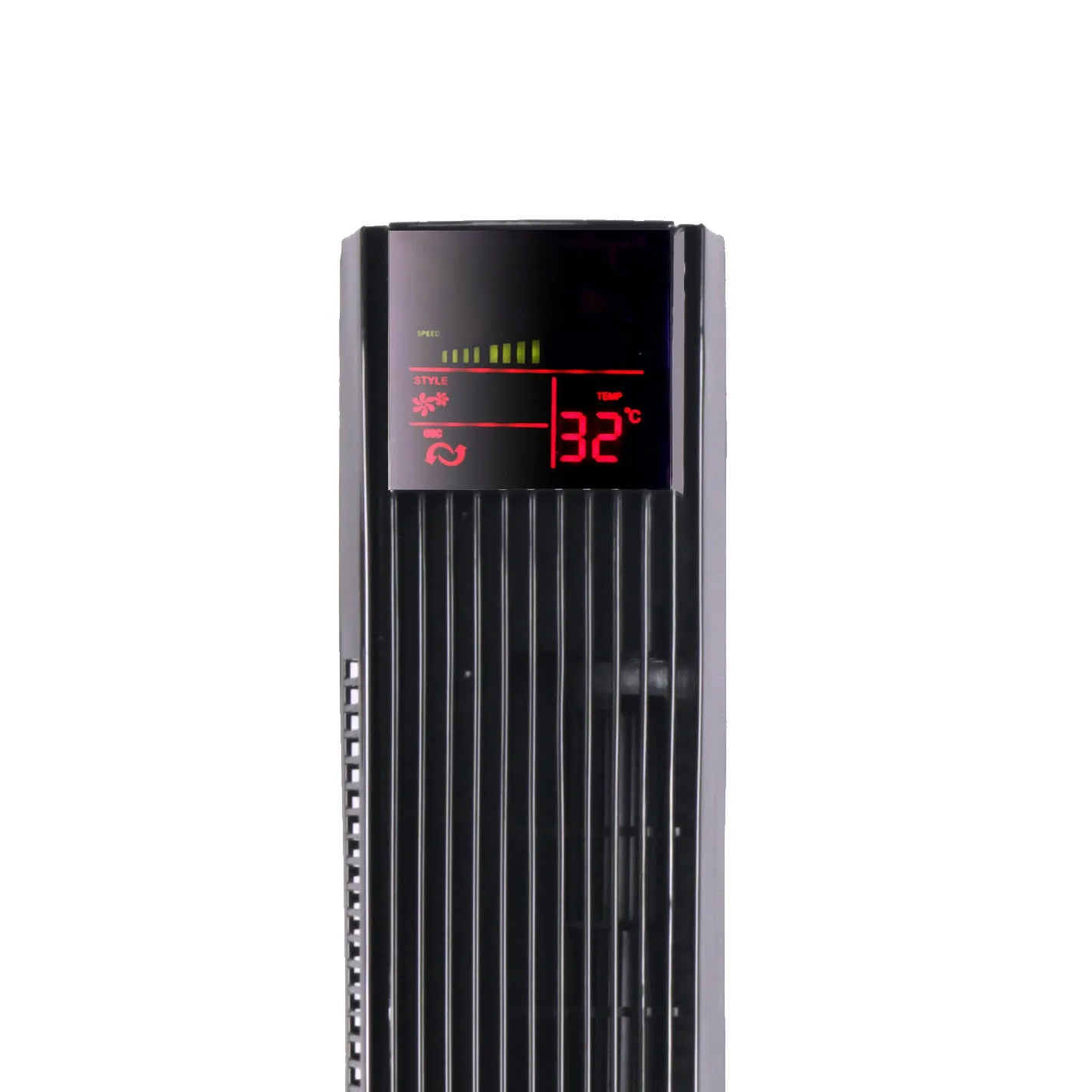 Neo 36” Black Free Standing 3 Speed Tower Fan with Remote Control