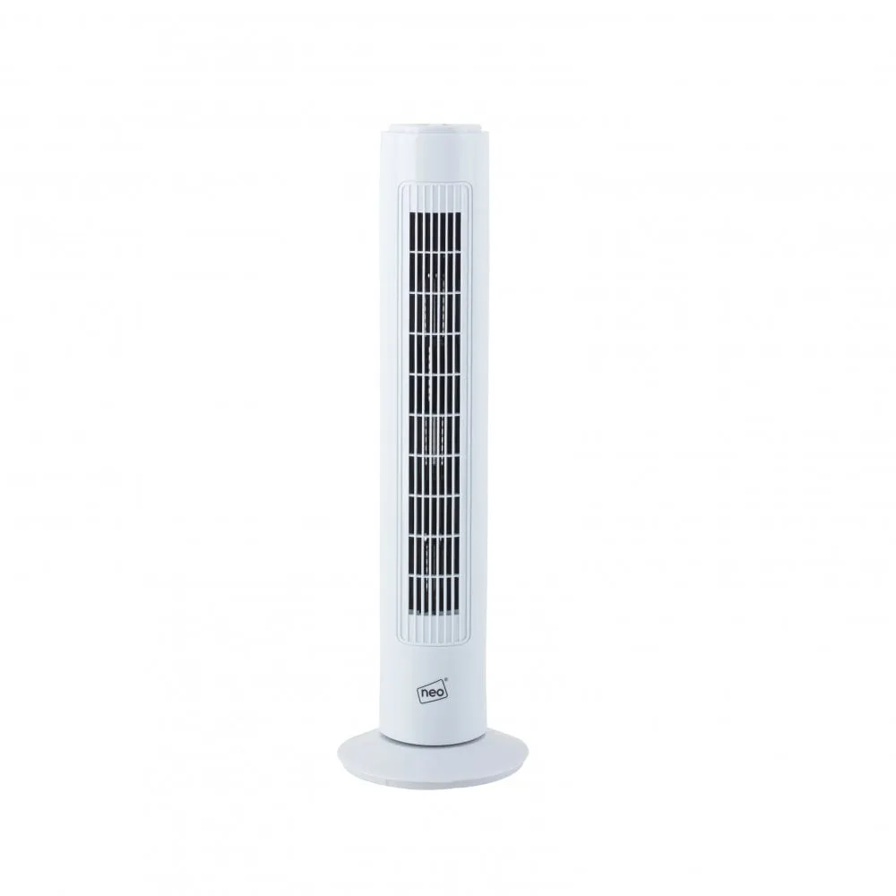 Neo White 29" 3 Speed Oscillating Free Standing Tower Fan