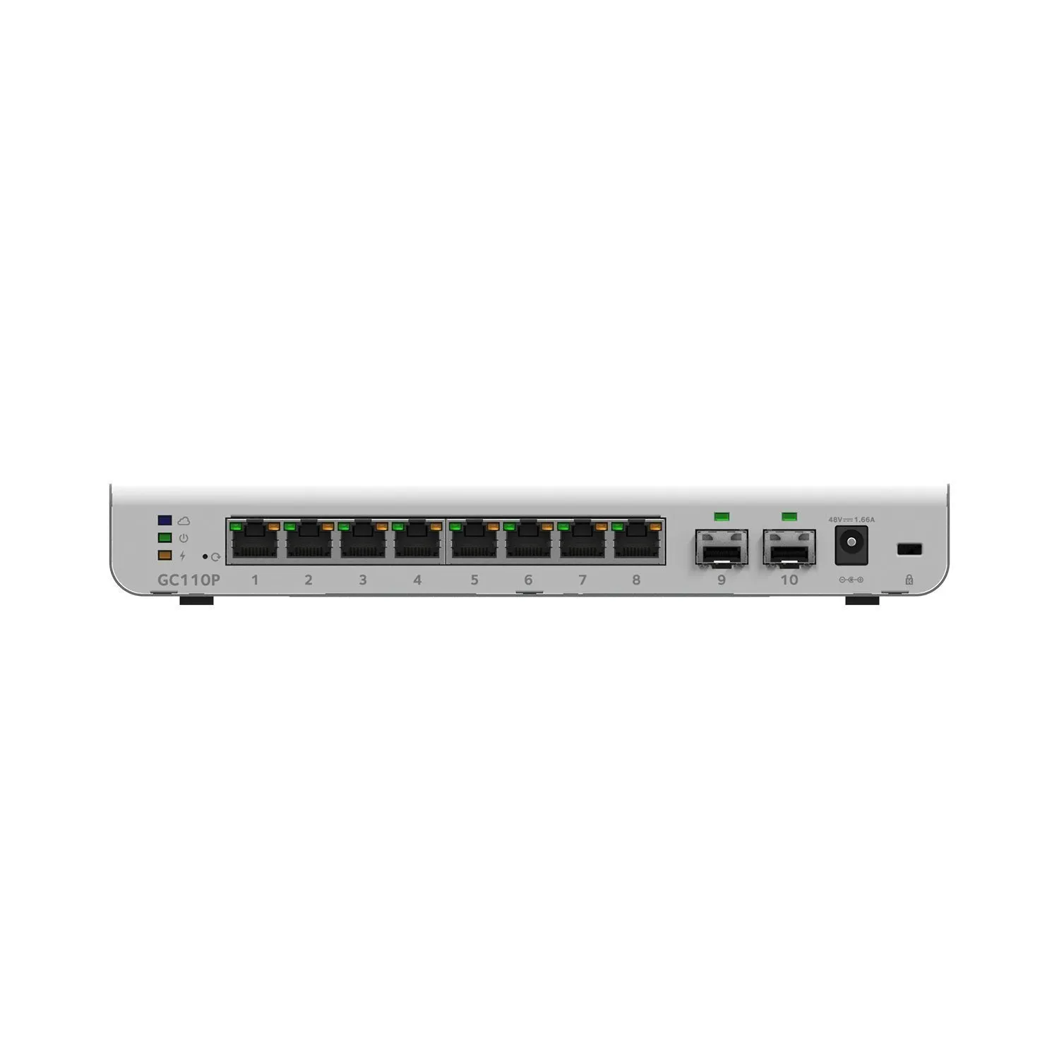 NETGEAR 8 Port Gigabit Ethernet 62W PoE L2  Smart Switch with Insight Remote Management, 2 Port SFP Fiber (GC110P)