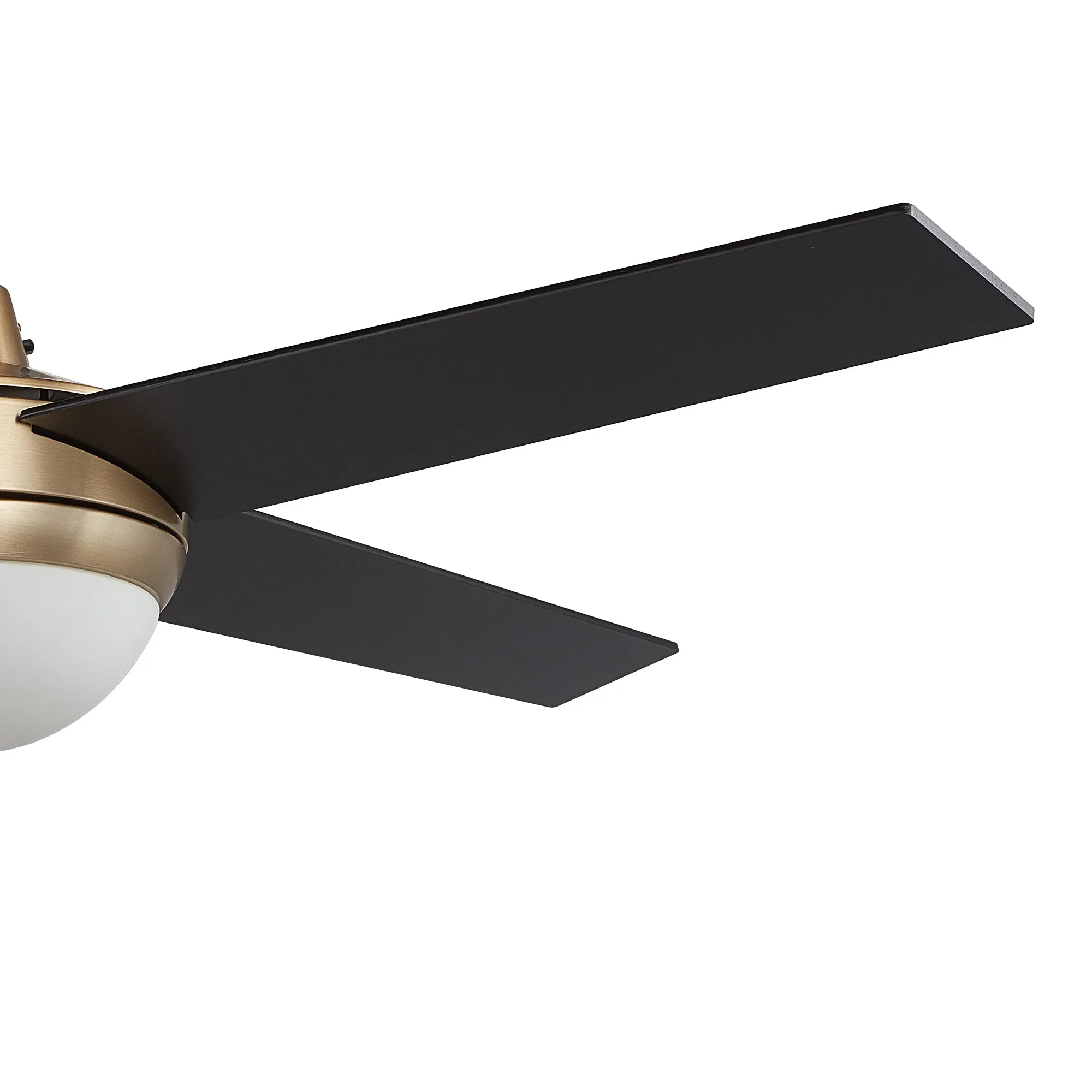 NEVA 52 inch 4-Blade Smart Ceiling Fan with LED Light Kit & Smart Wall Switch - Gold/Black