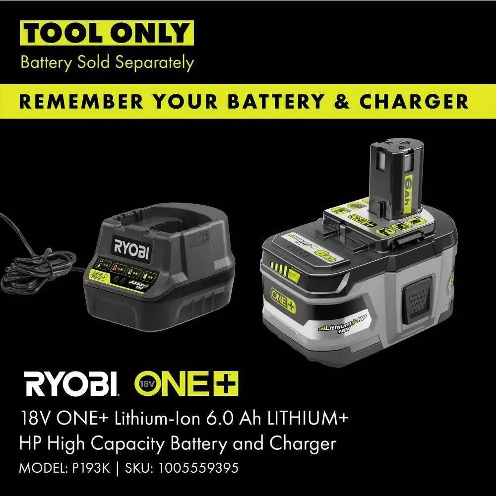 Open Box -  RYOBI 110 MPH 350 CFM ONE  HP 18-Volt Brushless Lithium-Ion Cordless Variable-Speed Jet Fan Blower (Tool-Only)