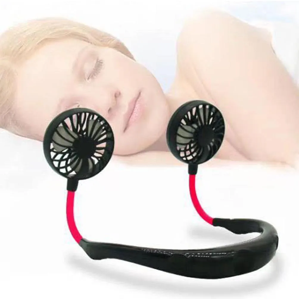 Personal Neck Fan Portable USB Rechargeable 3 Adjustable  for Camping