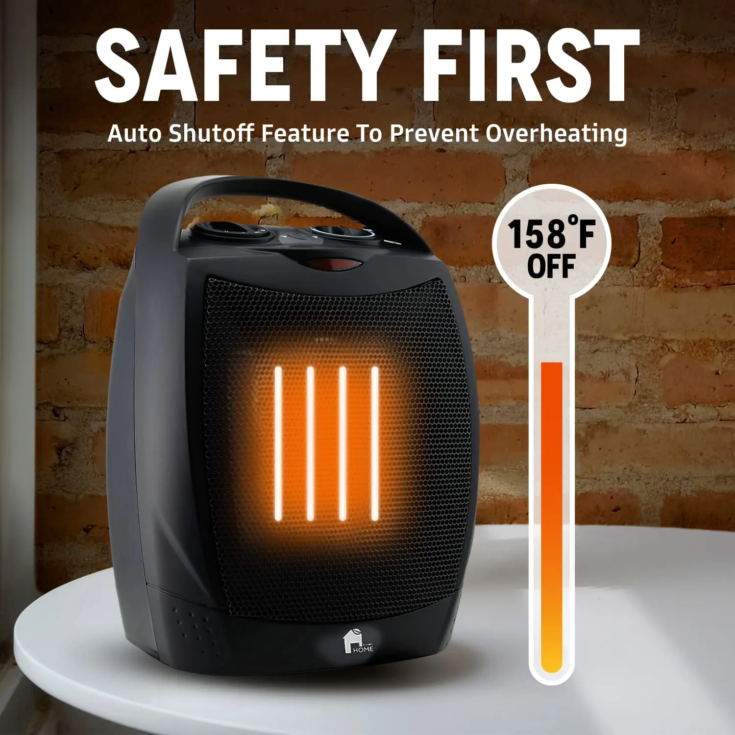 Portable Electric Space Heater - 1500W/750W